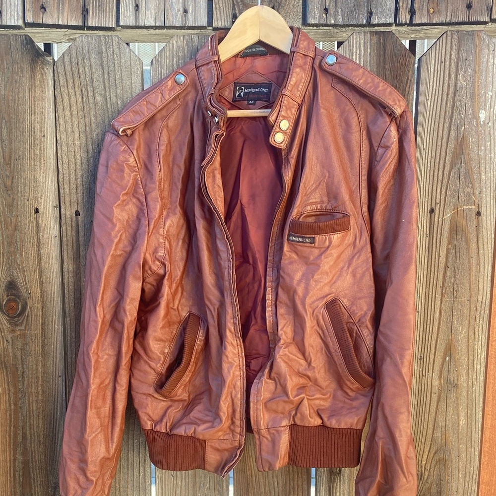 Leather Members Only Jacket